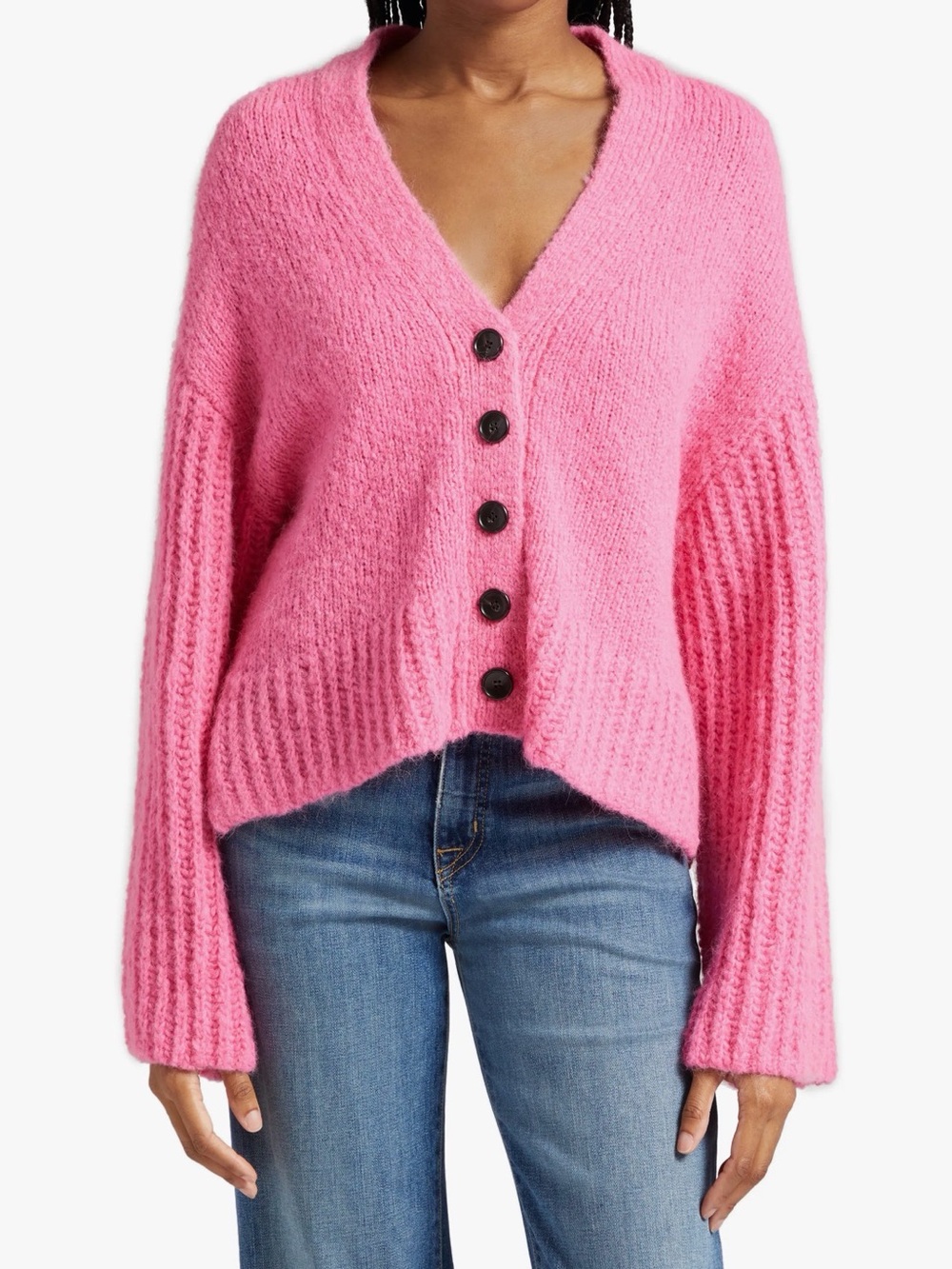 A.L.C. Pink V-Neck Venice Cardigan